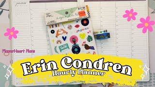 Erin Condren Hourly Planner Weekly Decoration  Plan with Me  Rainbow Stickers  June Weekly PWM [upl. by Good]