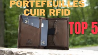 Top 5  Meilleurs Portefeuilles en Cuir avec Protection RFID en 2024 [upl. by Nonnad]