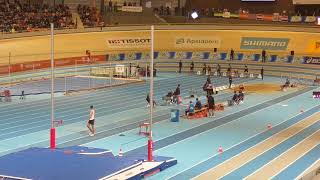 NK Indoor 2018  60 meter mannen  finale  Christopher Garia [upl. by Cho]