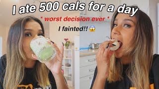 I Ate 500 Calories For A Day worst decision ever￼￼ [upl. by Aysab619]