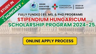 How To Apply Online Stipendium Hungaricum Scholarship 2024  Online Apply On HEC Portal For Hungary [upl. by Sokcin]