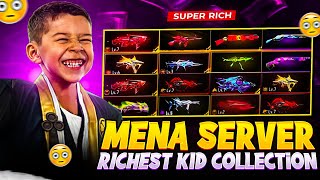 ₹2 Crore Collection 😰 Free Fire MENA Server Richest Kid ID [upl. by Dulciana]