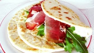 How to make Italian Flat Bread Piadina Romagnola easy video recipe [upl. by Yorke104]