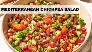 Mediterranean Chickpea Salad Recipe  Vegan Chickpea Salad [upl. by Haskins318]