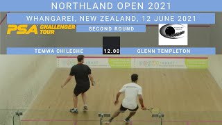 PSA CHALLENGER TOUR MATCH  TEMWA CHILESHE v GLENN TEMPLETON  NORTHLAND OPEN 6K [upl. by Larrie]