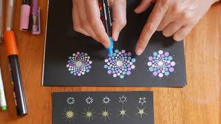 Mandalas Paso a Paso con Puntillismo en Espiral  Dot Painting Mandala Spiral Tutorial [upl. by Pru]