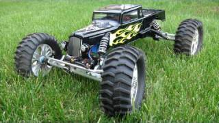 RC ADVENTURES  DARK FUNERAL 18TH SCALE AXIAL RAT ROD SUPER ROCK CRAWLER  TEST RUN [upl. by Daisey273]