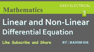 Linear and NonLinear Differential Equation Concept  Differential Equation [upl. by Esidnak]