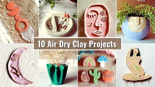 10 Air Dry Clay Beginner Friendly Tutorials  home decor [upl. by Amleht]