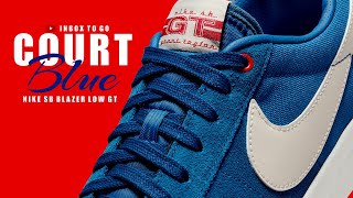 COURT BLUE 2024 Nike SB Blazer Low GT DETAILED LOOK AND RELEASE INFORMATION [upl. by Llennahs]