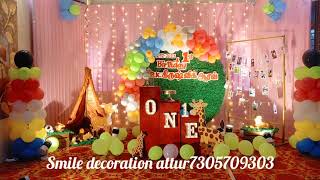 balloon decoration birthday party home decoration stage engagement babyshower wedding reception [upl. by Nailimixam]