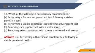 Liquid Penetrant Testing  Level  2  General Exam  Question amp Answer  gulfndein [upl. by Ahsilram]