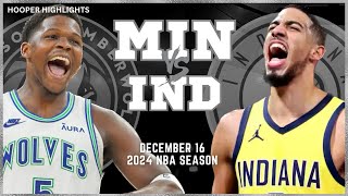 Minnesota Timberwolves vs Indiana Pacers Full Game Highlights  Dec 16  2024 NBA Season [upl. by Snebur664]