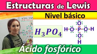 ✳️ESTRUCTURAS DE LEWIS DEL ÁCIDO FOSFÓRICO H3PO4 ✳️ Geometría molecular [upl. by Chick]