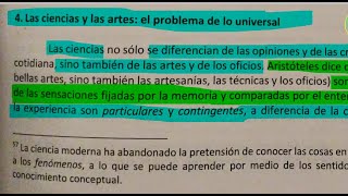 4 Las ciencias y las artes el problema de lo universal Filosofia curso de ingreso UNLAM [upl. by Ydissahc331]