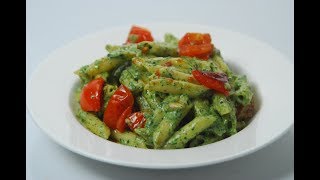 Penne With Spinach Pesto  Cooksmart  Sanjeev Kapoor Khazana [upl. by Yreme]