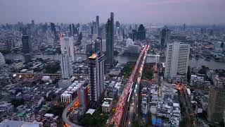 Sathorn Bridge Bangkok Thailand [upl. by Rieth833]