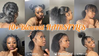 OVER 10 SUPER EASY amp CUTE HAIRSTYLES  BLOWOUT HAIR❤️ [upl. by Eyahc]