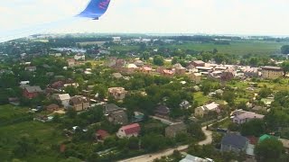 Airplane landing very close to buildings amp people clapping applause [upl. by Norina]