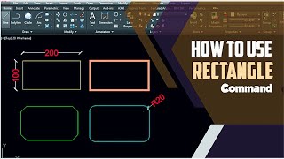 Rectangle command in AutoCAD  Drawing rectangle with details  AutoCAD Pashto Learning [upl. by Genvieve]