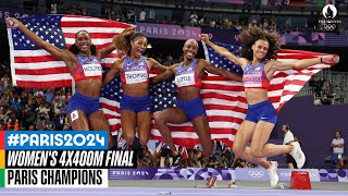 Womens 4x400m Final 🏃 Paris Champions [upl. by Gereron]