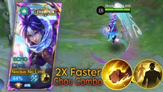 THIS USEFUL CHOU COMBO CAN EASILY KILL ENEMY CORE  Mlbb Chou Perfect Combo In Rank mlbb topchou [upl. by Nitas447]