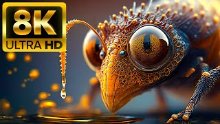 THE INSECT  8K 60FPS ULTRA HD  With Nature Sounds Colorfully Dynamic [upl. by Arreip969]