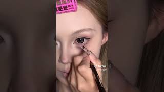 Doll eye makeup tutorial 2024 doll eyemakeup chinesegirl chinesemakeup [upl. by Alarick633]