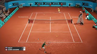 Andrey Rublev vs Félix AugerAliassime ATP Madrid Open 24 AO International Tennis 1080x60 fps [upl. by Bala]