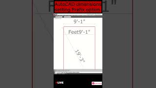 How do I add a prefix to a dimension in Autocad autocad autocadshorts shorts viralshorts [upl. by Akinnor806]