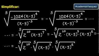 Radicación con Expresiones Algebraicas Ejercicio 4 [upl. by Rebmak]