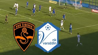 NK Sibenik vs NK Varaždin Vrhunci i ciljevi 00  Prva HNL 202425 [upl. by Akinuahs]