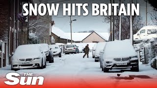 Snow hits Britain Met Office extends weather warnings as travel chaos erupts [upl. by Eniaral680]