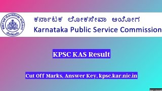 KPSC KAS 2024 Result Cut Off Marks Answer Key kpsckarnicin [upl. by Anes]