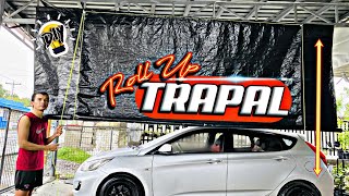 DIY Roll Up Trapal  Barrier for carwash bay [upl. by Aix]