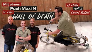 WALL OF DEATH  Mit einem Puch Maxi N Mofa in der Steilwand [upl. by Ciapha88]