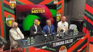 Ternana conferenza stampa di presentazione mister Ignazio Abate con Guida Capozucca e Mammarella [upl. by Nicoli]