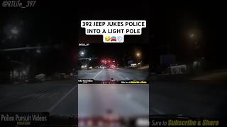 A 392 JEEP MADE POLICE ALMOST HIT A POLE🤣🚨🚔trackhawk reels viralvideo policechase carfails [upl. by Gerri254]