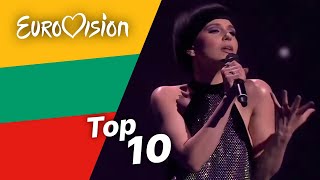 Top 10 ESC Songs Ever Lithuania  Best Lithuanian Eurovision Songs [upl. by Armelda337]