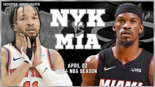 New York Knicks vs Miami Heat Full Game Highlights  Apr 2  2024 NBA Season [upl. by Yema]