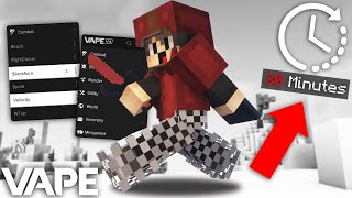 30 MINUTES OF CHEATING ON HYPIXEL WITH MAIN ACCOUNT  VAPE V4 Hypixel Bedwars [upl. by Lyford]