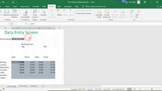 22 Defining A Working Area amp Protecting Your Work  MS  Excel Tutorial [upl. by Eilime]