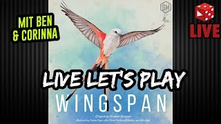 Wingspan  Live Lets Play deutsch  Stonemeyer Games 2019 [upl. by Aicile]