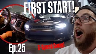 First Time Starting My 6Speed Swapped Charger  Manual Hellcat Charger Build Series Ep25 [upl. by Rodl]