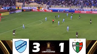 Bolívar vs Palestino 31  Copa Libertadores 2024  Resumen del Partido [upl. by Rawde]