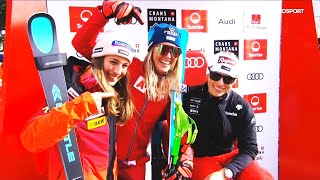 FIS Alpine Ski World Cup  Womens Downhill  Crans Montana SUI  2024 [upl. by Eitsirhc]