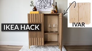 DIY Bar Cabinet  IKEA Ivar Hack [upl. by Ettenot]