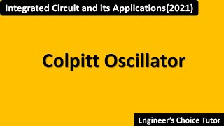 Colpitt Oscillator [upl. by Yelhak]