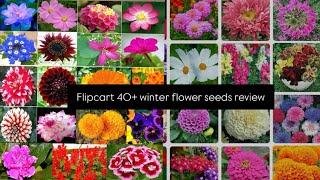 Flipcart 40 varieties flower seeds review \ Unboxing online flower seeds flowerseeds [upl. by Acisse548]