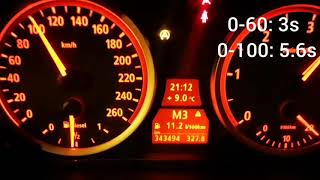 BMW e61 535d acceleration 350 Hp 060 0100 0140kmh [upl. by Annoyik3]